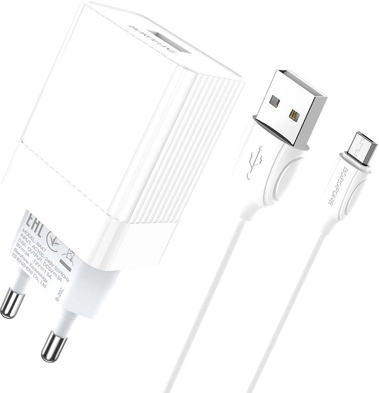 

Сетевое зарядное Borofone BA47A microUSB