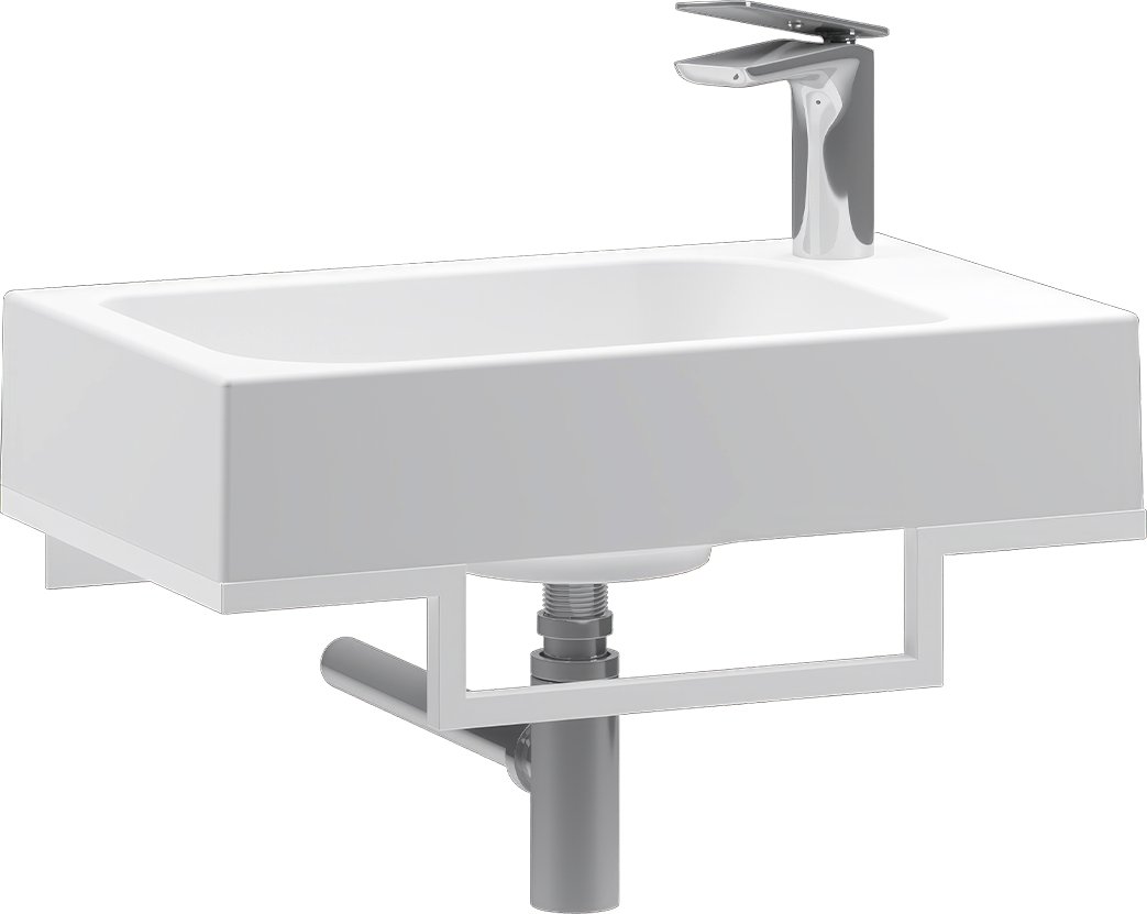 

Умывальник Belux Темпо-3 HR1240 L (белый, с каркасом, сифоном, донным клапаном)