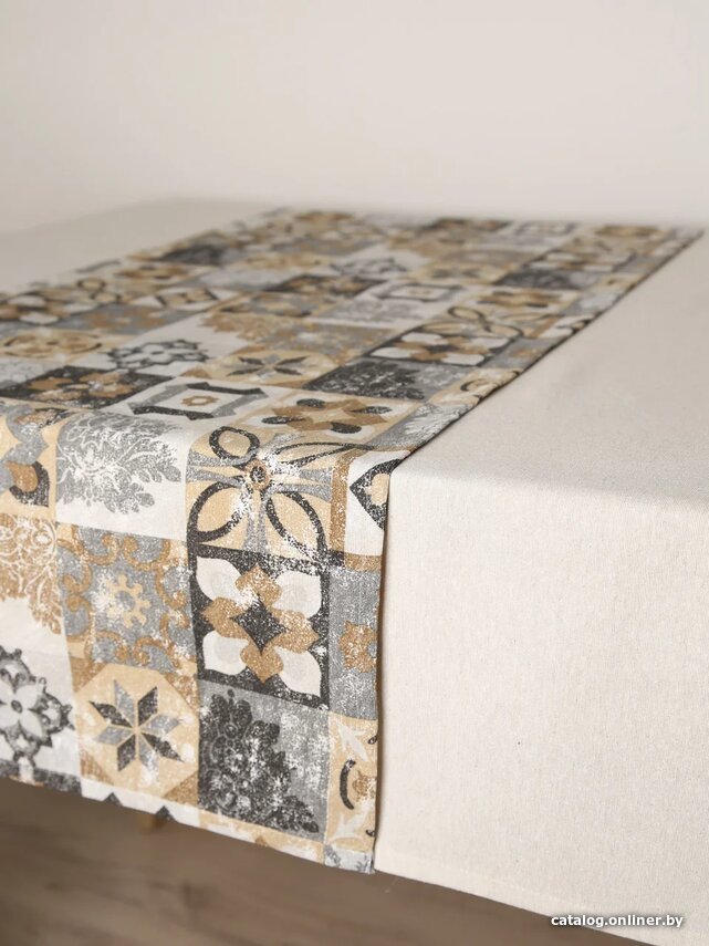 Дорожка на стол Loon Majolica 135x45 (серый)