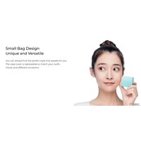 Наушники Haylou T87 Lady Bag (белый/бирюзовый, с цепочкой)