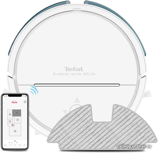 Робот-пылесос Tefal X-Plorer Serie 120 Ai Animal & Allergy RG7867WH