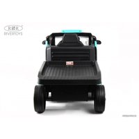 Электромобиль RiverToys Mercedes-Benz Axor с прицепом H777HH (голубой)