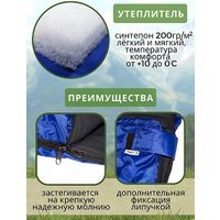 Спальный мешок Зубрава МСК-ОК200 (синий)