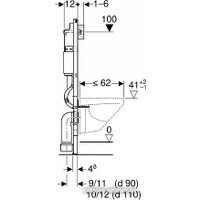 Инсталляция для унитаза Geberit DuoFix Delta50 458.103.00.1+115.135.21.1
