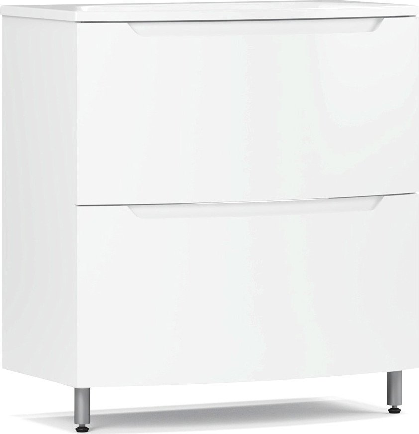 

Belux Тумба под умывальник Ганновер Н 80-02 (1, белый глянец)