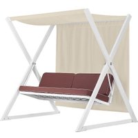 Садовые качели ПИК Сакура XL (белый/бежевый/коричневый)