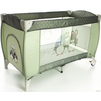 Манеж-кровать ForKiddy Arena lux 2020 (оливковый с пингвинчиками)