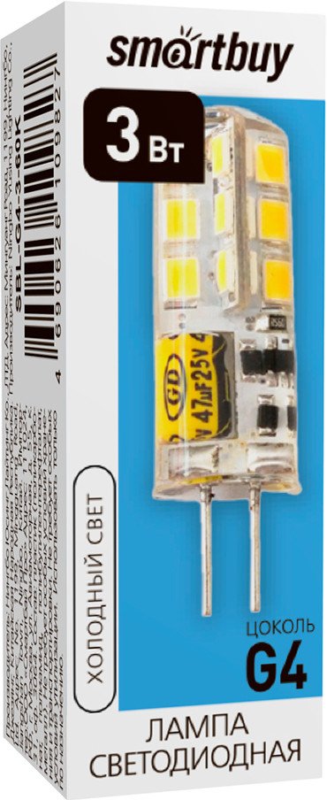 Светодиодная лампочка SmartBuy G4-3W/6000/G4 SBL-G4-3-60K