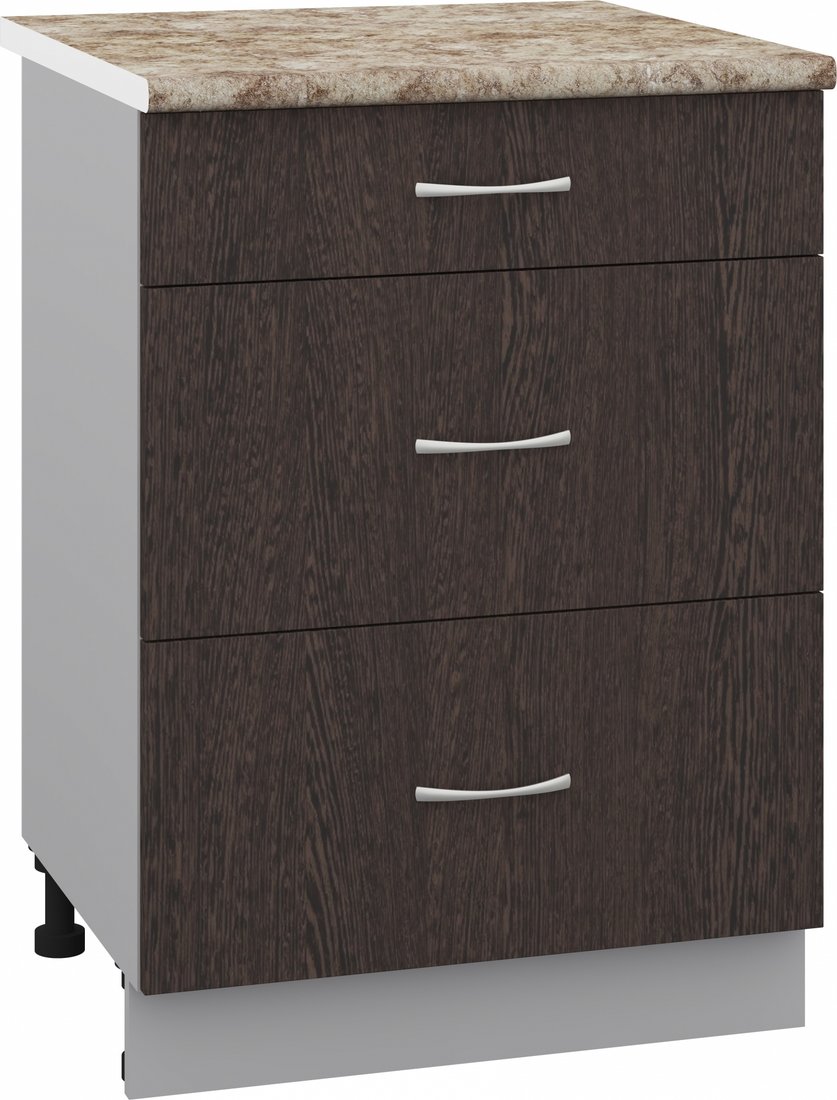 

Шкаф напольный Кортекс-мебель Корнелия Лира НШ60р3ш (венге/мадрид)