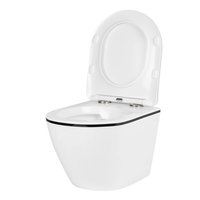 Унитаз подвесной Roxen Antares Black 530110-01B Rimless Soft Close