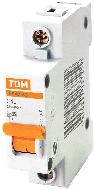 

Выключатель автоматический TDM Electric ВА 47-63 1Р 25А (C) 4.5кА SQ0218-0005
