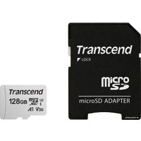 Карта памяти Transcend microSDXC 300S 128GB + адаптер