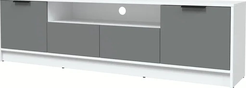 

Тумба Интерлиния ТВ Концепт КТ-ТВ4-50 Глосс (белый платинум/серый)