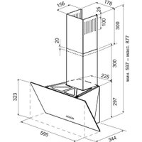 Кухонная вытяжка Krona Polly 600 Black PB V2 КА-00011807
