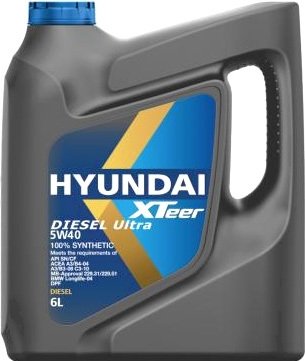 

Моторное масло Hyundai Xteer Diesel Ultra 5W-40 6л