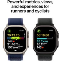 Умные часы Apple Watch Ultra 2 LTE 49 мм (титановый корпус, черный/черный, ремешок из эластомера M)