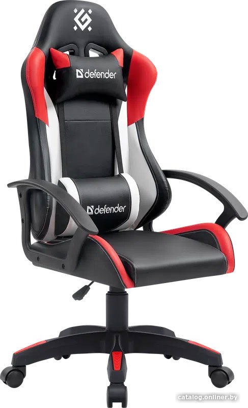 Игровое (геймерское) кресло Defender Crater (черный/белый/красный)