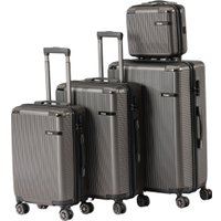 Комплект чемоданов Homa 4CHMD-BL (3шт, антрацит)