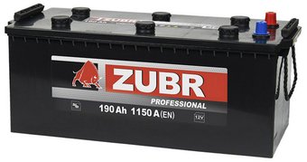 Автомобильный аккумулятор Zubr Professional R+ (190 А·ч)