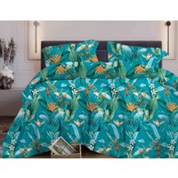 2-спальный комплект постельного белья с евро простыней Бояртекс №352 Джунгли 3/5 Вид 2сп с европростыней (бязь, светло-зеленый) в Борисове