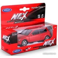 Легковой автомобиль Welly Backhonda Civic EG6 43813W (белый)