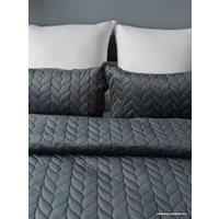Набор текстиля для спальни Vip Camilla 240-260 (косичка, темно-серый)