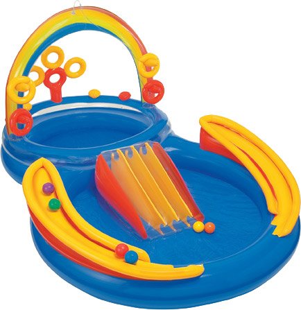 

Надувной бассейн Intex Rainbow Ring Play Center 297x193x135 (57453)