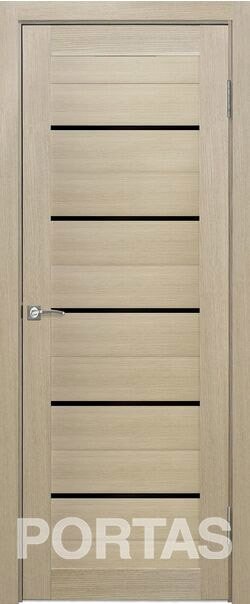 

Межкомнатная дверь Portas S22 60x200 (лиственница крем, стекло lacobel черный лак)