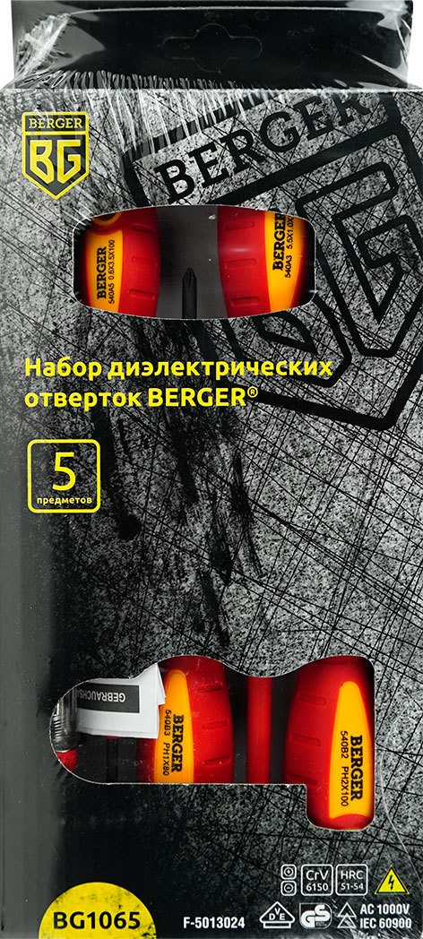 

Набор отверток Berger BG1065 (5 предметов)