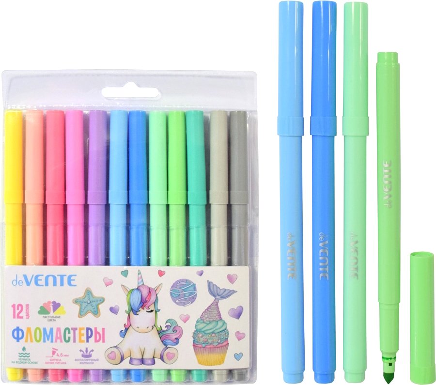 

Фломастеры deVente Pastel 5081130 (12 цветов)