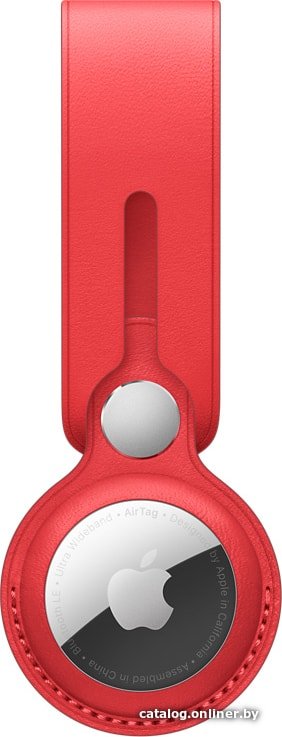 Брелок для Bluetooth-метки Apple AirTag Leather Loop MK0V3 (красный)