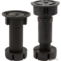 Опора мебельная AKS кухонная пласт. h100 трехсоставная, черный (1уп=250шт) в Витебске