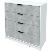 Комод Интерлиния Концепт КТ-К100 (бетон/белый платинум)