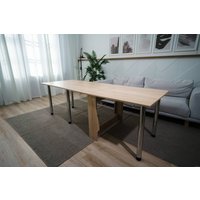 Стол-книга Stoloff Мечта 2280x850 (дуб сонома, опоры вкручиваемые, углы прямые без роликов и ручек) в Гродно