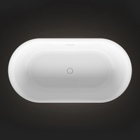 Ванна Wellsee Chic Riviera 179x85 23680602R (отдельностоящая ванна с подсветкой белый глянец, экран, ножки, сифон-автомат глянцевый белый)