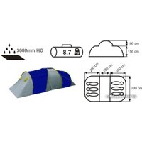 Кемпинговая палатка Acamper Nadir 6 (синий)