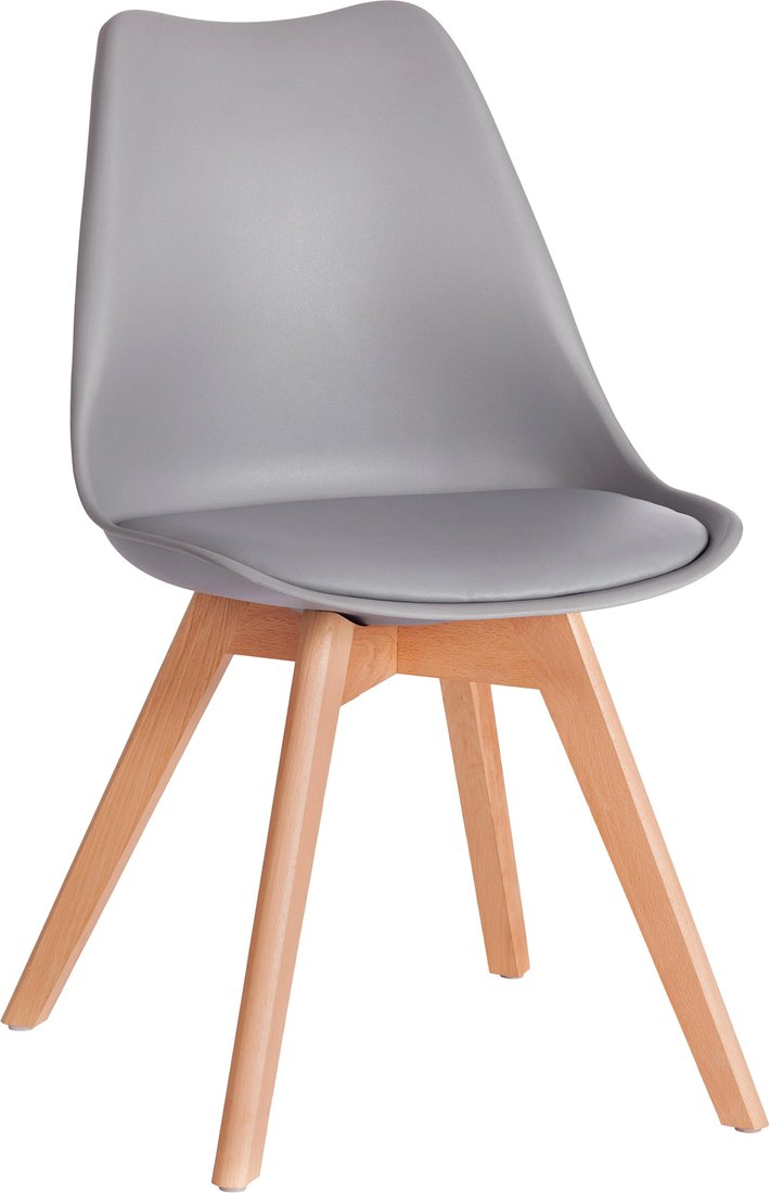 

Стул TetChair Tulip дерево/пластик/экокожа (серый)