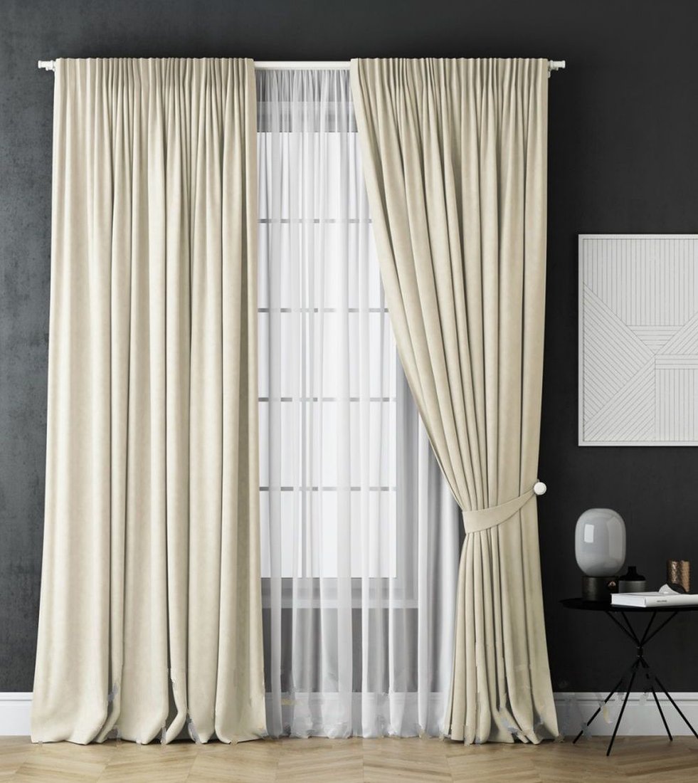 

Комплект штор Pasionaria Каспиан 340x260 с подхватами (молочный)