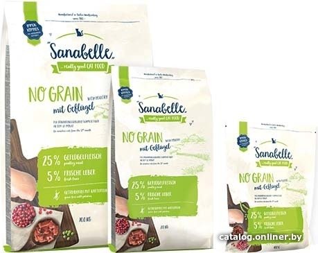 Сухой корм для кошек Bosch Sanabelle No Grain Poultry (Санабелль Беззерновой) 10 кг
