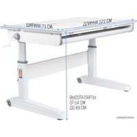 Парта Anatomica Premium Granda (белый/серый)