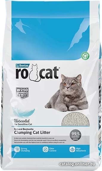 Наполнитель для туалета RoCat W250 без запаха 15 л