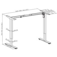 Стол для работы стоя ErgoSmart Electric Desk Prime 1380х800х25 мм (дуб мореный/черный)