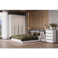 Шкаф распашной NN мебель ШК 5 1600 00-00111101 (белый текстурный) в Борисове