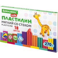 Пластилин восковой BRAUBERG Kids 106497 (18 цв)