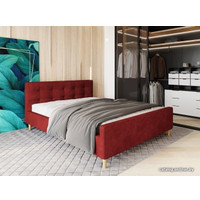 Кровать Настоящая мебель Pinko 160x200 (вельвет, красный)