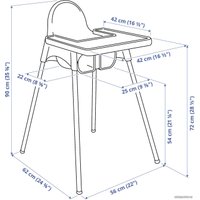 Высокий стульчик Ikea Антилоп 992.193.68