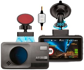 Видеорегистратор-радар детектор-GPS информатор (3в1) TrendVision DriveCam Real 4K Signature LNA Max