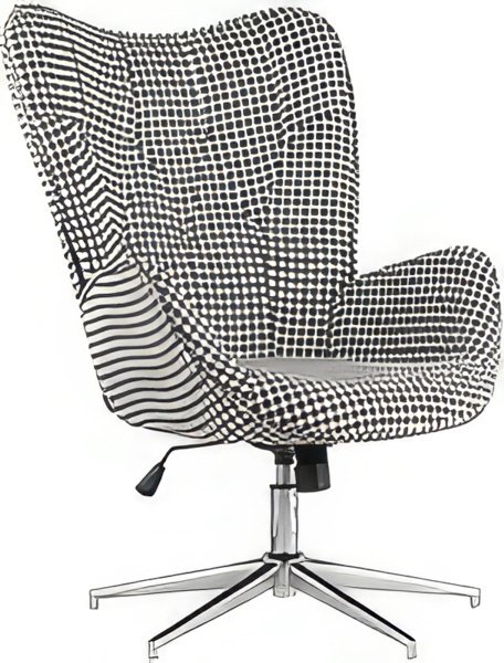 

Интерьерное кресло Stool Group Филадельфия FUCHS HOUNDTOOTH (регулируемое, черный/белый)