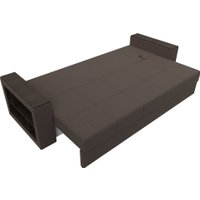 Диван Лига диванов Дубай Лайт полки слева 132281L (рогожка Амур 05 коричневый)