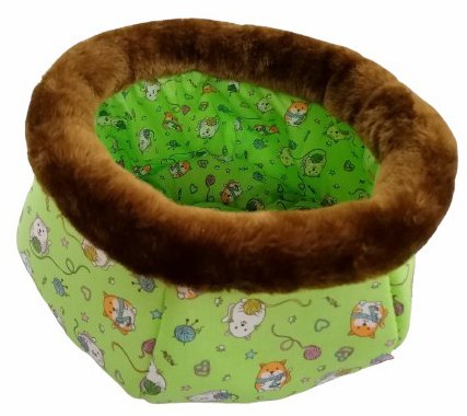 

Лежак Happy Friends Лукошко Котики- салатовые stm 499